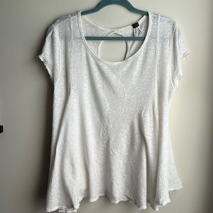 We the Free White Sylvie Keyhole Trapeze T Shirt